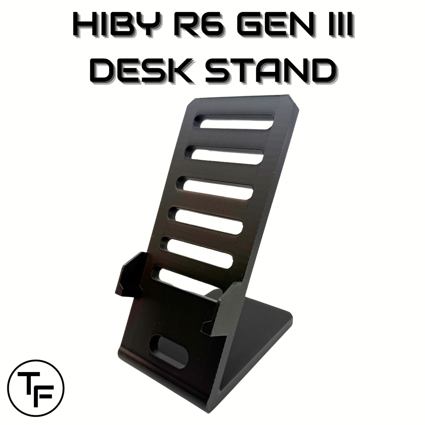 Tech Fusion Products Digital Audio Player Desk Stand for Hiby R6 Gen III - Premium 3D Printed Design With Weighted Base